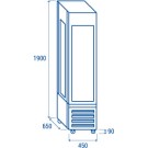 COOL HEAD - Vitrine réfrigérée panoramique 260 l VRP 304B