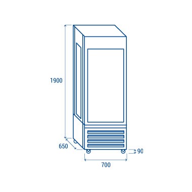 COOL HEAD - Vitrine réfrigérée 440 litres noire VRP 404B