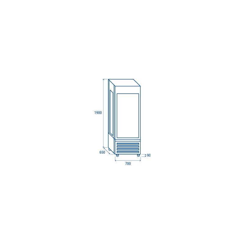 COOL HEAD - Vitrine réfrigérée 440 litres noire VRP 404B