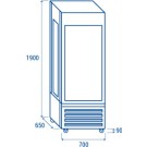 COOL HEAD - Vitrine réfrigérée 440 litres noire VRP 404B