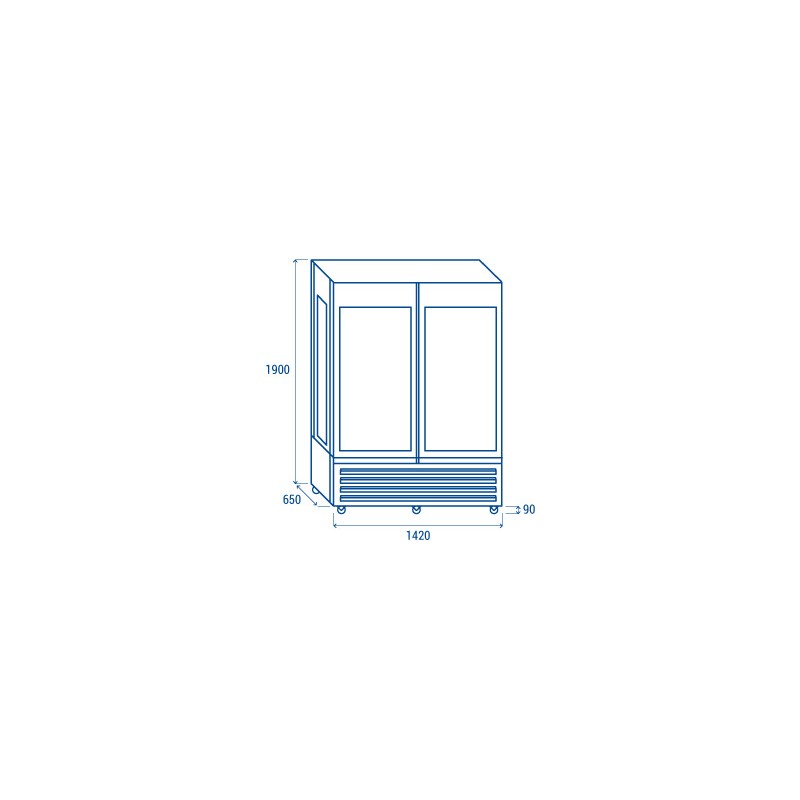 COOL HEAD - Vitrine Réfrigérée 804B - 800 l Noire VRP 804B
