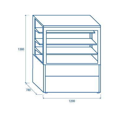 COOL HEAD - Vitrine réfrigérée positive 349 l - WKR 120
