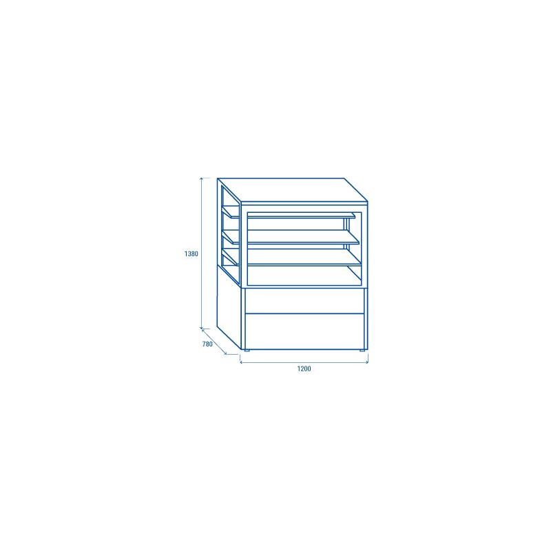 COOL HEAD - Vitrine réfrigérée positive 349 l - WKR 120