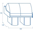 COOL HEAD - Comptoir réfrigéré libre-service WFH 150