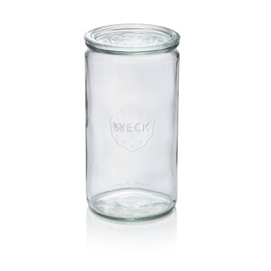 WAS - Pot en verre haut droit- couvercle 1590ml - Lot 6