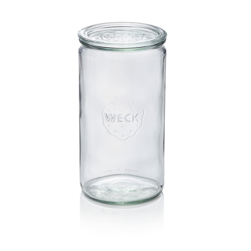 WAS - Pot en verre haut droit- couvercle 1590ml - Lot 6