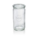 WAS - Pot en verre droit haut + couvercle 340ml - Lot 6