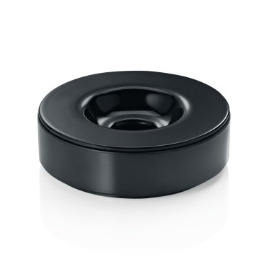 WAS - Cendrier coupe-vent Ø10cm noir- Lot 12