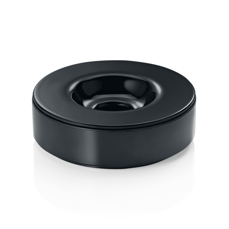 WAS - Cendrier coupe-vent Ø10cm noir- Lot 12