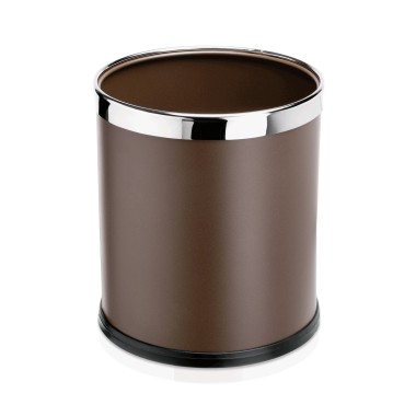WAS - Corbeille à papier marron Ø22cm H25cm