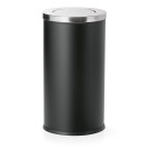 WAS - Poubelle acier noire Ø37cm h71cm