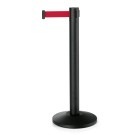 WAS - Poteau de barrière h95cm sangle 4.5m rouge