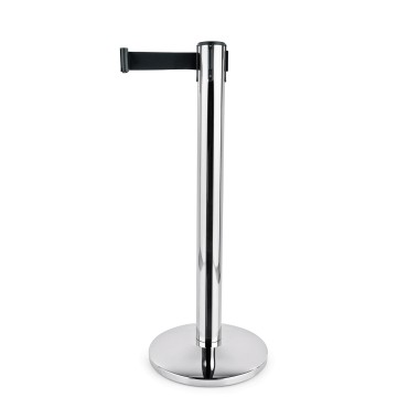 WAS - Poteau de barrière h95cm sangle noire 4.5m