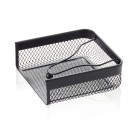 WAS - Porte-serviettes en fer noir a plat- 19 x 19 x 6.5 cm