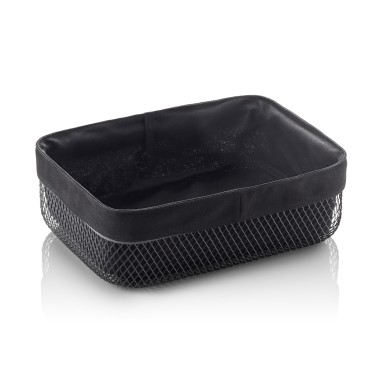 WAS - Panier corbeille rectangulaire noir 27.5 x 20 x 8.5 cm