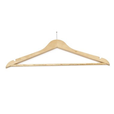 WAS - Cintre bois à barre à vêtements - 44.5 cm