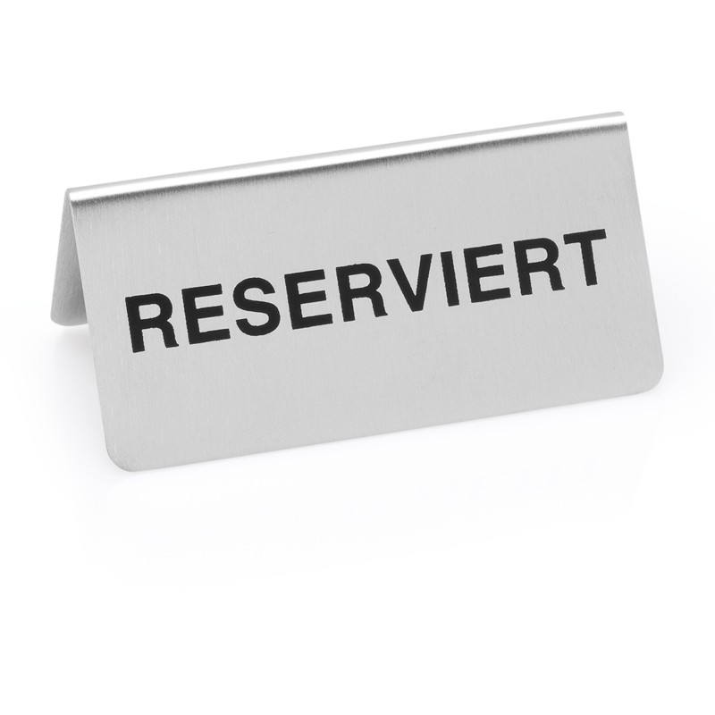 WAS - Etiquette panneau de réservation de table