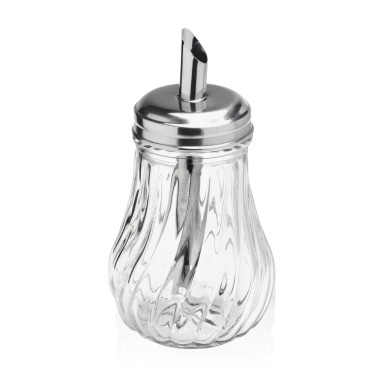 WAS - Distributeur de sucre h 14 cm verre acier