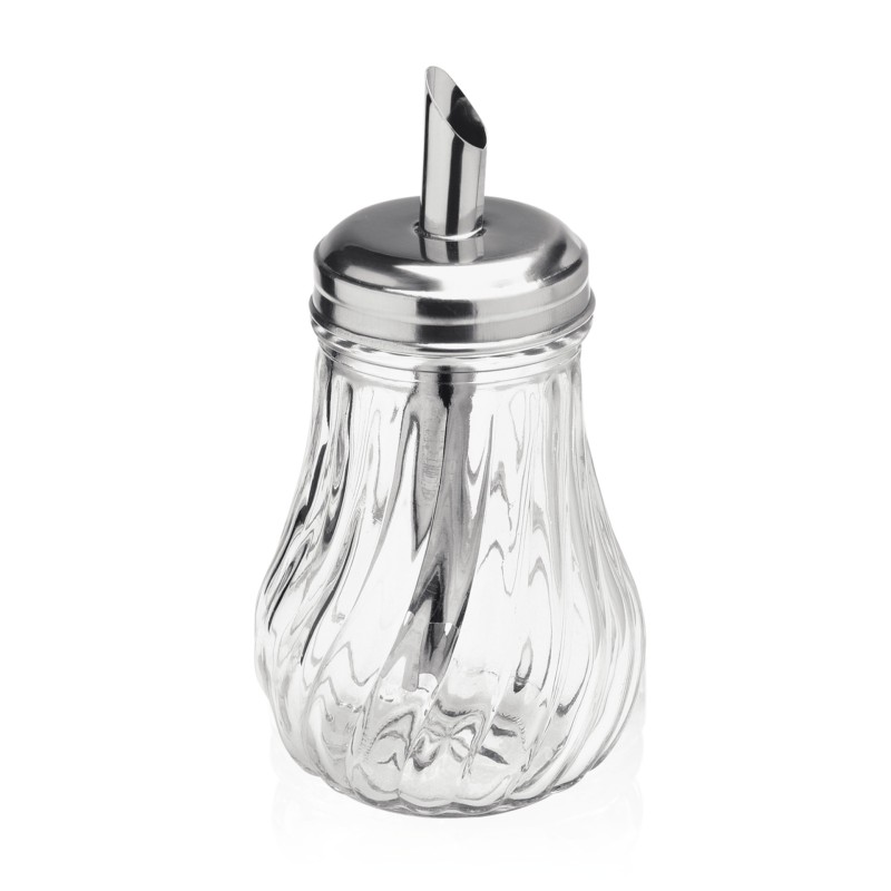 WAS - Distributeur de sucre h 14 cm verre acier
