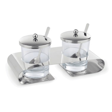 WAS - Saupoudreuses sur support 2 pots +2cuillères