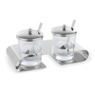 WAS - Saupoudreuses sur support 2 pots +2cuillères