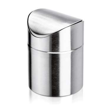 WAS - Poubelle de table à couvercle acier Ø12cm