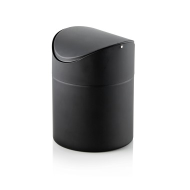 WAS - - Poubelle de table à couvercle noire Ø12cm