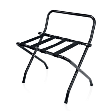 WAS - Porte-bagages pliable noir à dosseret