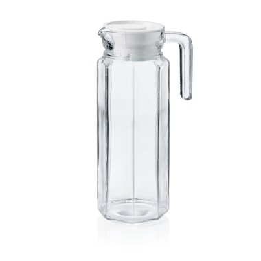 WAS - Pichet carafon en verre avec couvercle 1l - Lot 12