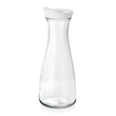 WAS - Carafe verre à couvercle blanc 1l - Lot 12