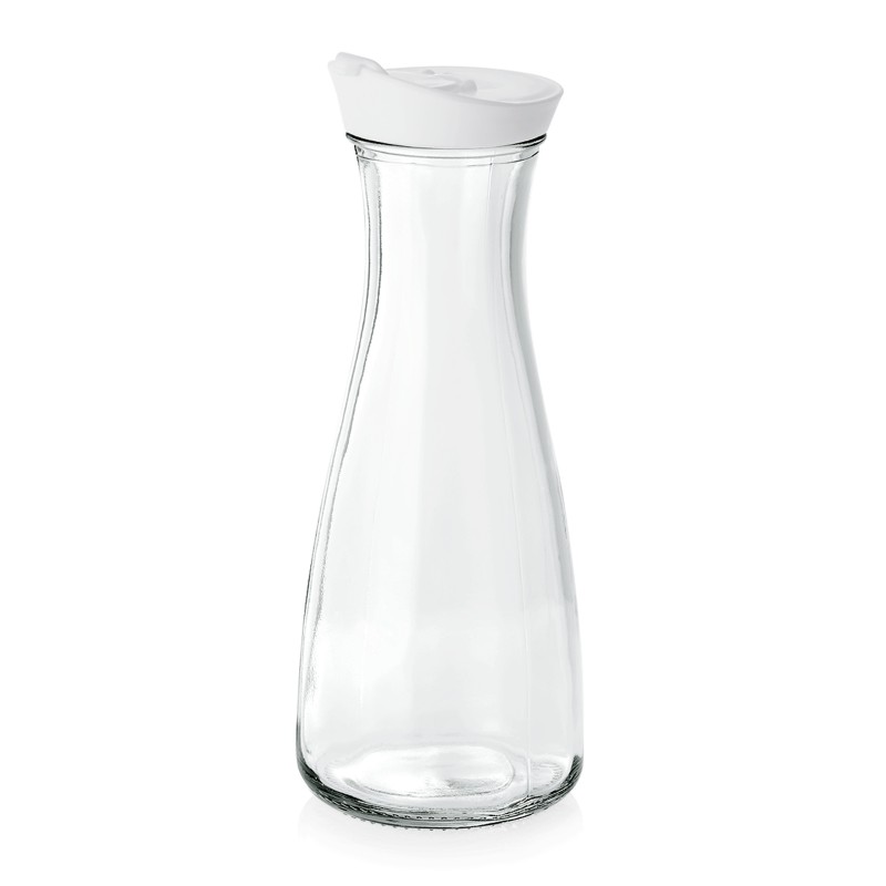 WAS - Carafe verre à couvercle blanc 1l - Lot 12
