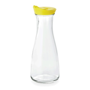 WAS - Carafe verre à couvercle jaune 1l - Lot 12
