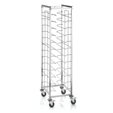WAS - Chariot à glissières 4roues pivo. acier- 53 x 42 x 181 cm