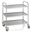 WAS - Chariot de service 3 étagères acier- 85 x 53 x 95 cm
