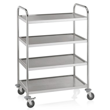 WAS - Chariot de service 4 niveaux - 85 x 53 x 125 cm