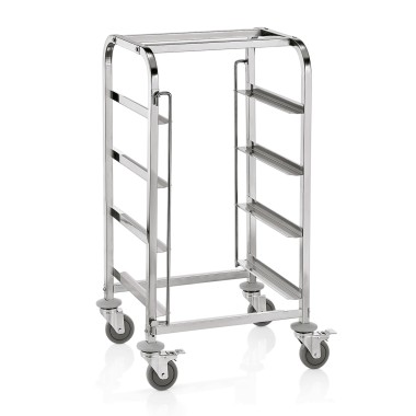 WAS - Chariot de transport 4 roues - 56 x 56 x 106 cm