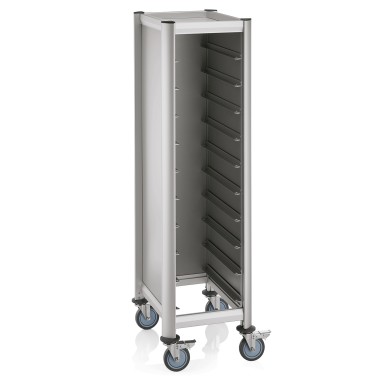 WAS - Chariot pour plateaux GN alu. - 60.5 x 44.5 x 165 cm