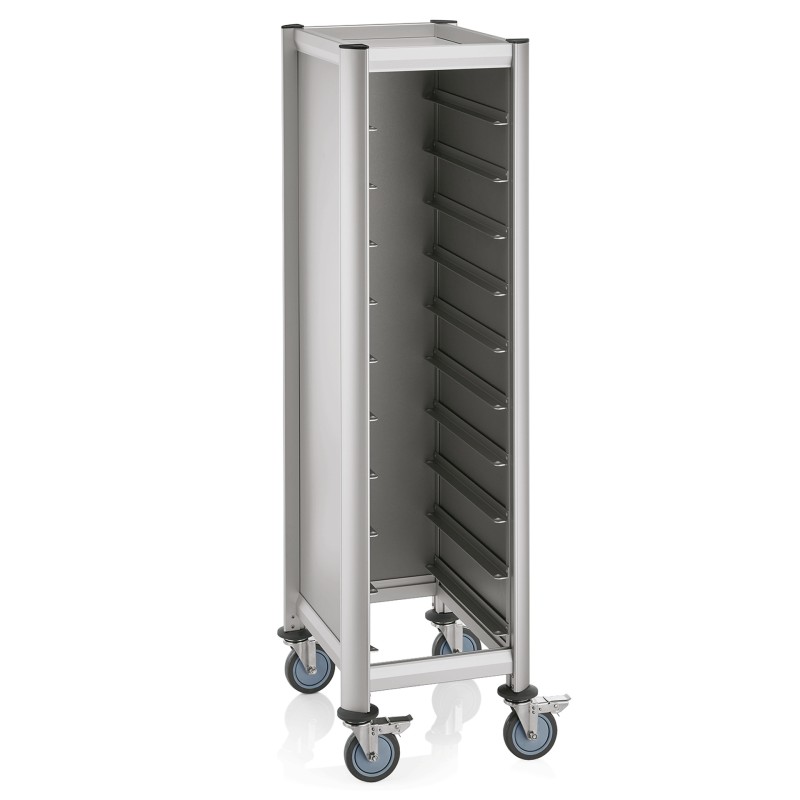WAS - Chariot pour plateaux GN alu. - 60.5 x 44.5 x 165 cm