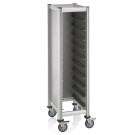 WAS - Chariot pour plateaux GN alu. - 60.5 x 44.5 x 165 cm