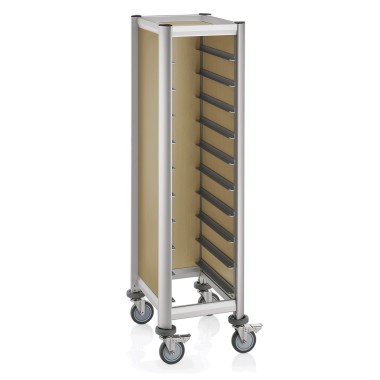 WAS - Chariot de service pour plateaux GN - 60,5 x 44,5 x 165 cm