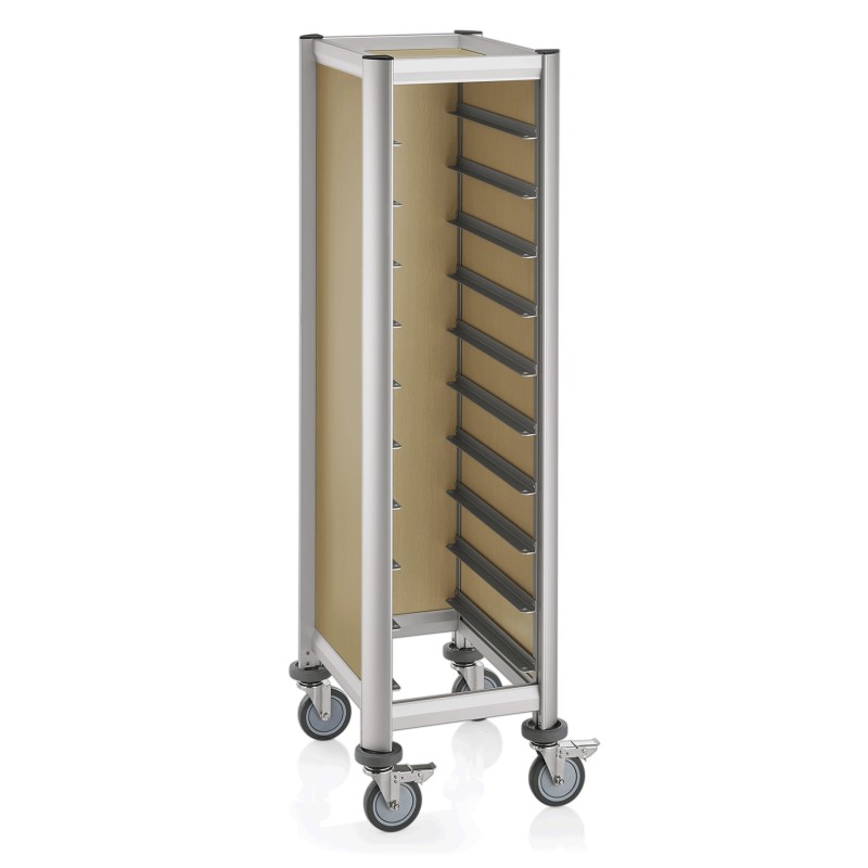 WAS - Chariot de service pour plateaux GN - 60,5 x 44,5 x 165 cm