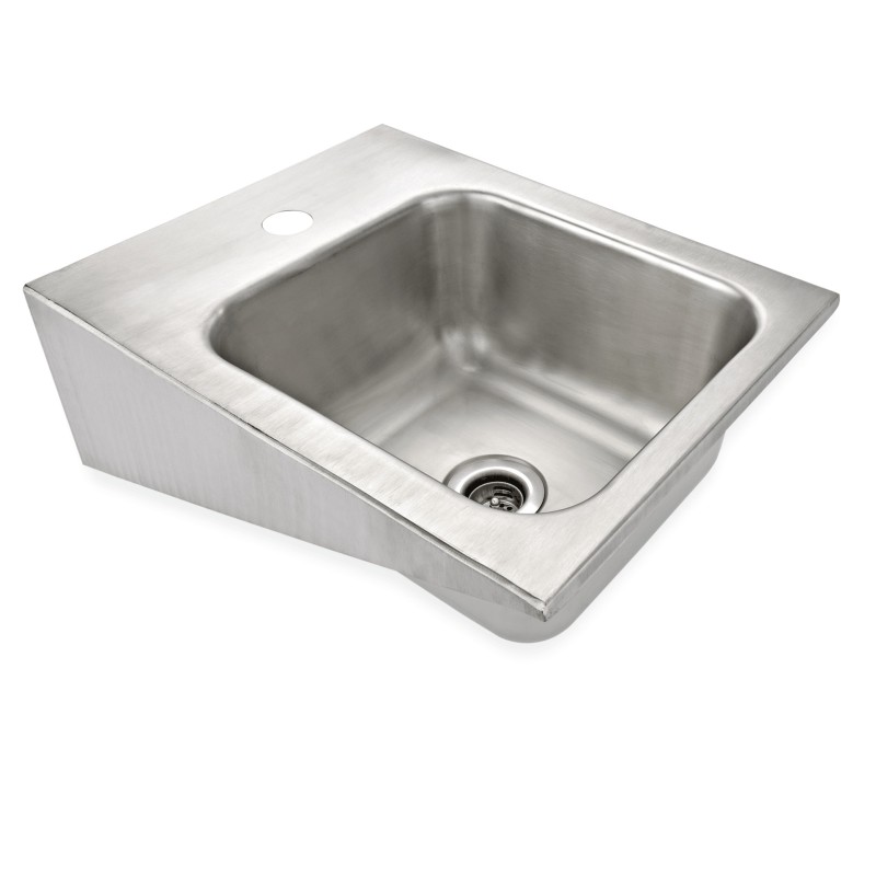 WAS - Lavabo à mains acier - 42 x 32.5 x 16.5 cm