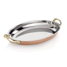 WAS - Plat de service acier laiton Ø22cm -