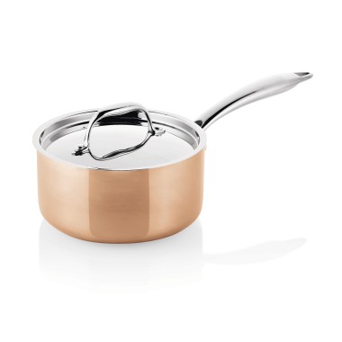 WAS - Casserole avec couvercle acier alu. laiton 1.4l Ø16cm