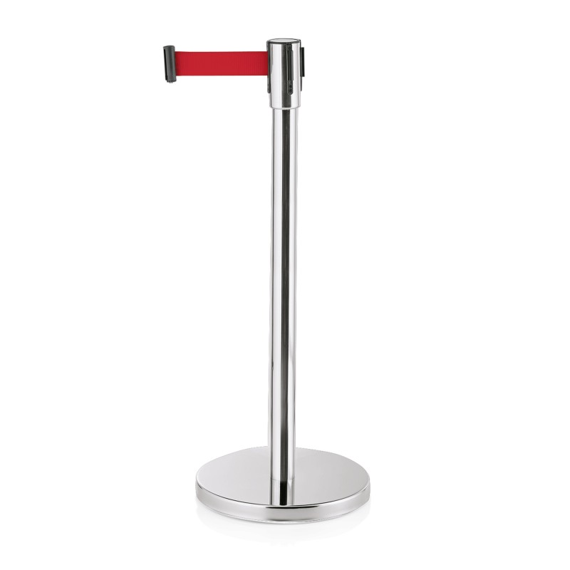 WAS - Poteau de  délimitation sangle rouge 2m