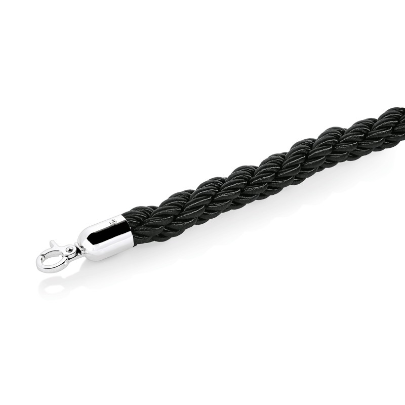 WAS - Cordon de sécurité  tressé noir 150cm Ø2.8cm