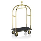 WAS - Chariot à bagages  doré fond noir 2 roues fixes-