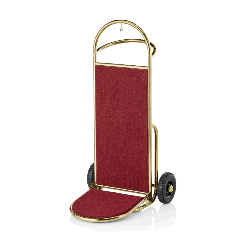 WAS - Diable à bagages - 2 roues doré rouge