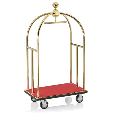 WAS - Chariot à bagages fond rouge - 112 x 61 x 186 cm