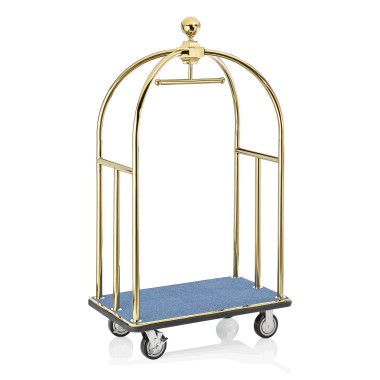 WAS - Chariot à bagages fond bleu - 112 x 61 x 186 cm